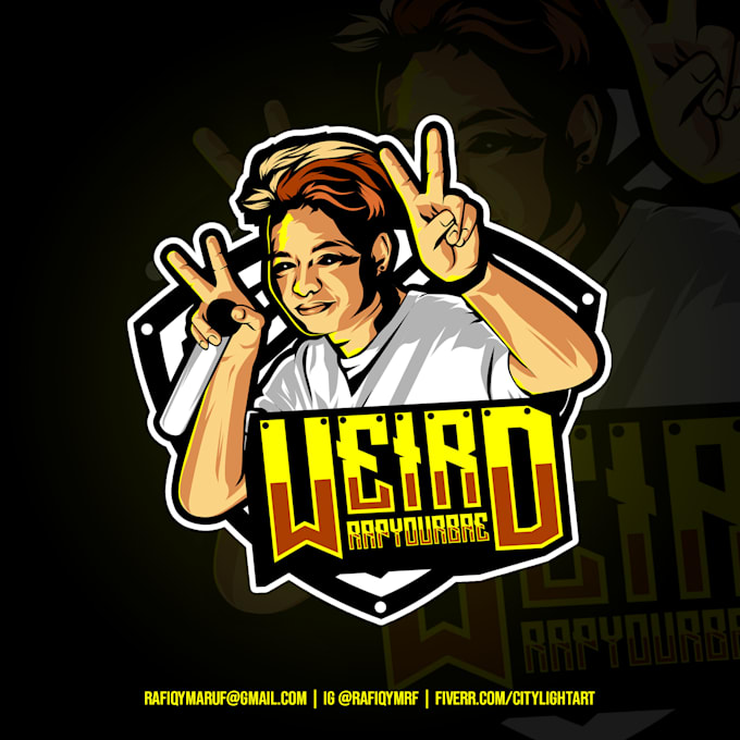 Design gaming esport logo from your face cartoon by Citylightart | Fiverr