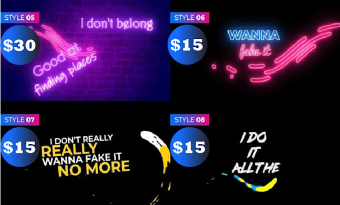 create modern lyric video