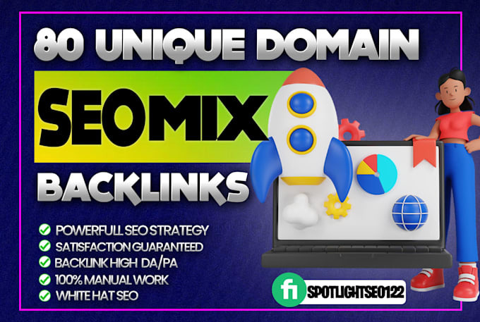 build 80 mix SEO backlinks with white hat techniques