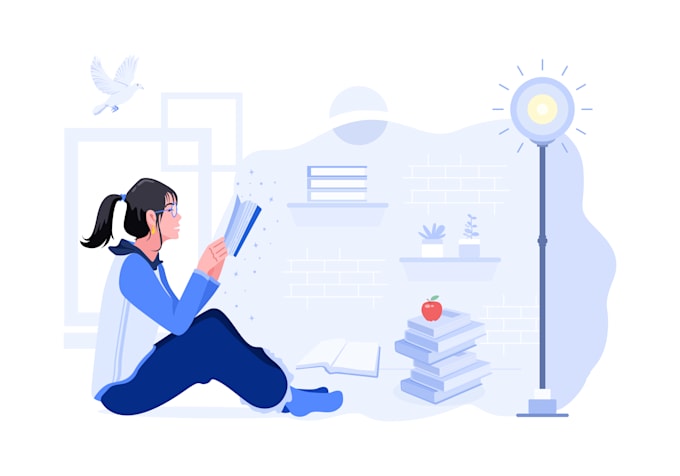 I will create modern flat vector illustration for web page and UI