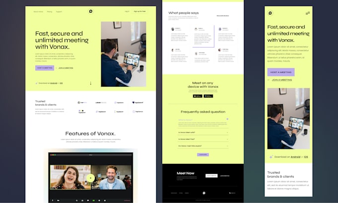 do website UI and UX design in figma