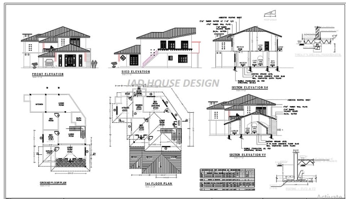 Draw You Unique And Best House Floor Plan In Autocad With