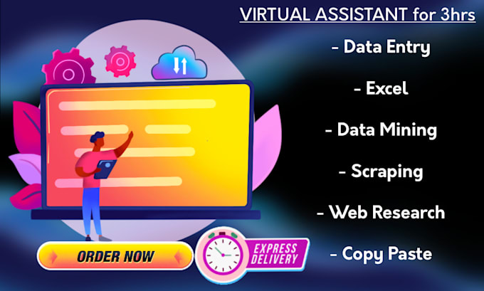 be your unique virtual assistant for 3 hrs