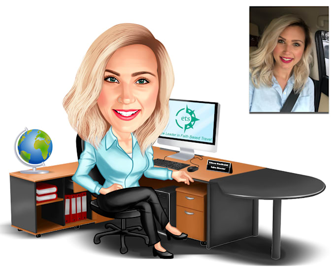 Draw professional caricature from your photo by Zulfidesain Fiverr