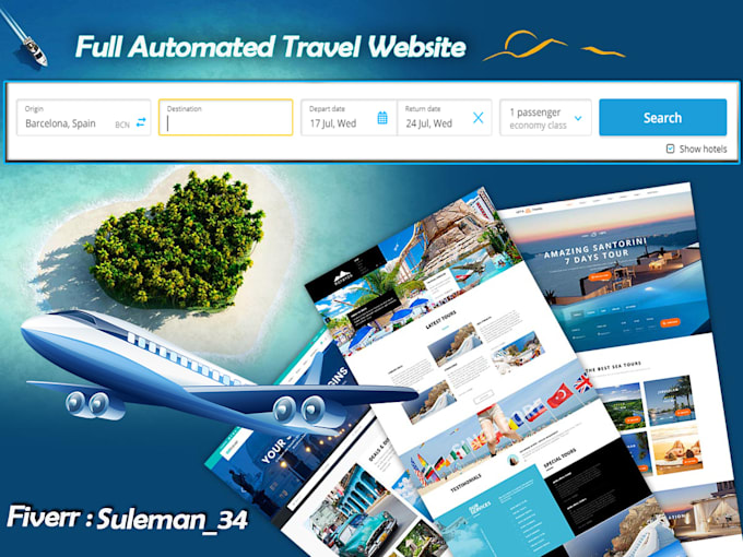 create a premium design travel affiliate website