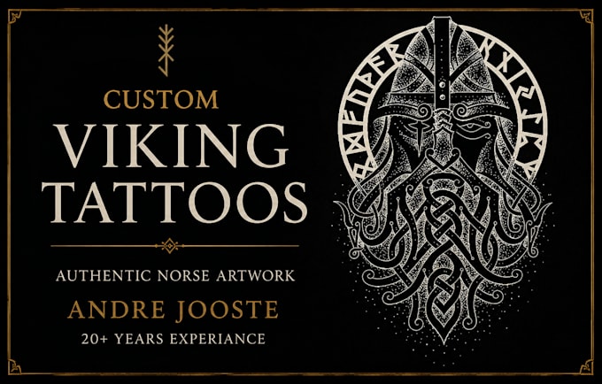 design a custom viking tattoo or authentic norse artwork