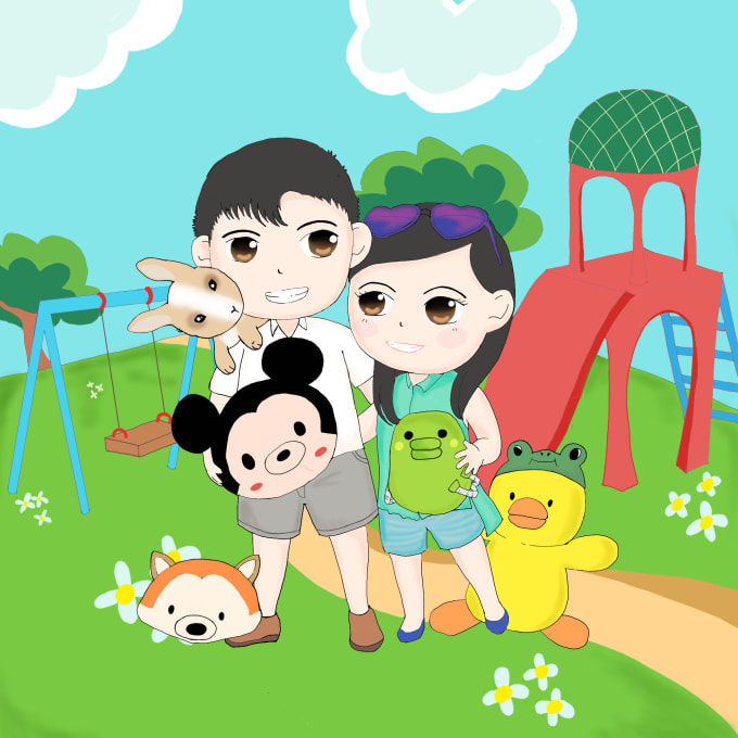 Draw Chibi Character And Children Book Ilustration By Akik Feriawan