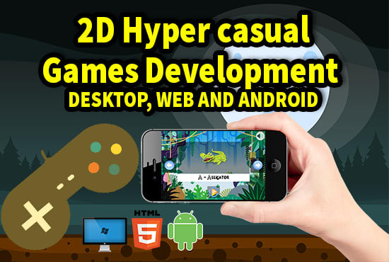 make 2d games hyper casual games with HD quality 2d games
