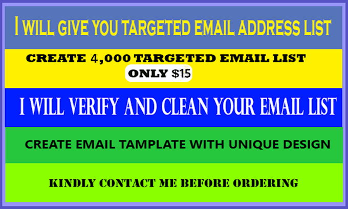 give you a targeted email address list with an excel sheet
