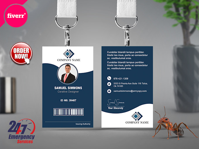design unique id card within 24hours