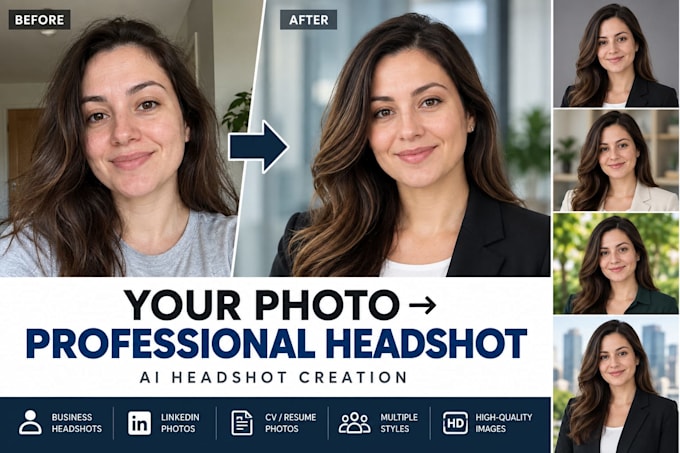 turn your everyday photo into a professional headshot