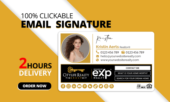 do business html email signature design with logo