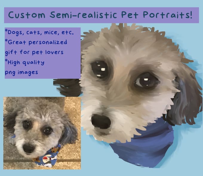 Paint A Digital Semi Realistic Portrait Of Your Dog By Mconstantineart