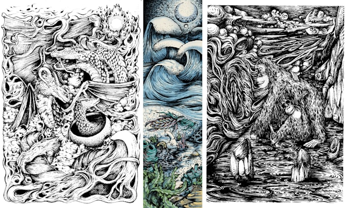 draw magical creatures, dragons, and mythical beings artwork