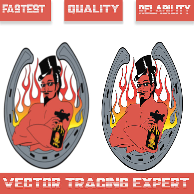 vectorize, convert image or logo to vector tracing
