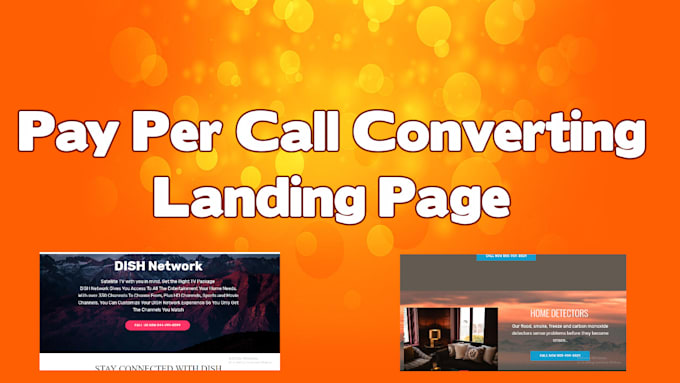 design responsive pay per call landing page for any niche