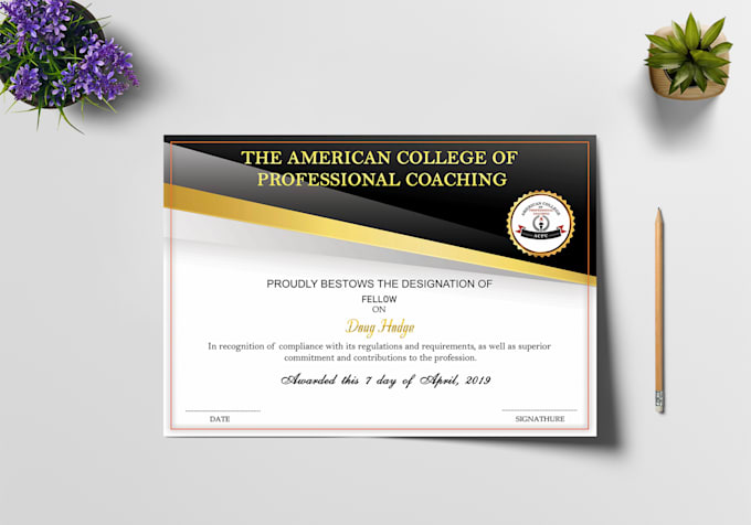 Be creative and professional certificate design in 24 hours by ...