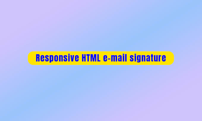 design responsive HTML email signature