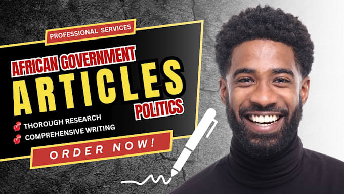 write articles on african government and politics