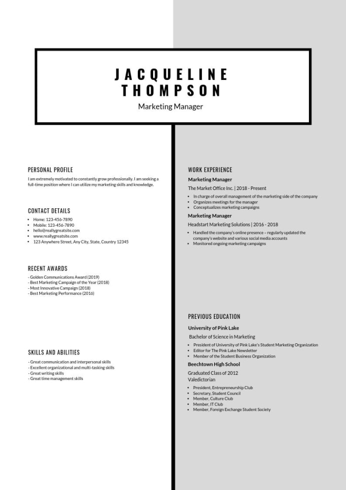 Be Your Resume Writer Cv Writer And Resume Designer By