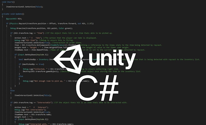 Program your unity project using c sharp by Nervousf | Fiverr