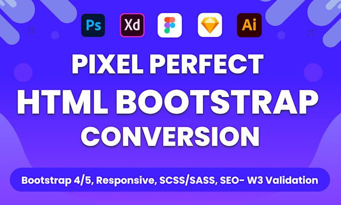 convert figma to html, xd to html, sketch to html responsive
