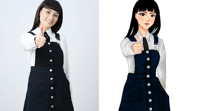 Draw Some Cute Anime And Semirealistic Characters By Nobleiriss