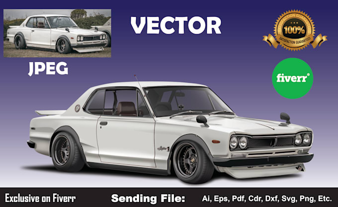 convert your image to vector bike car bus ship train etc