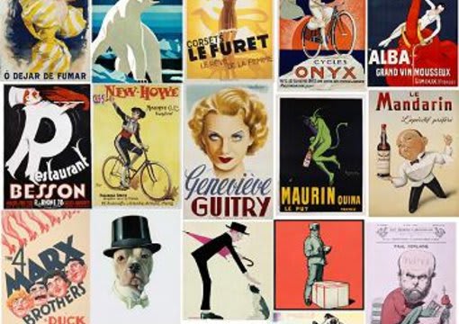 send you 130 vintage retro posters