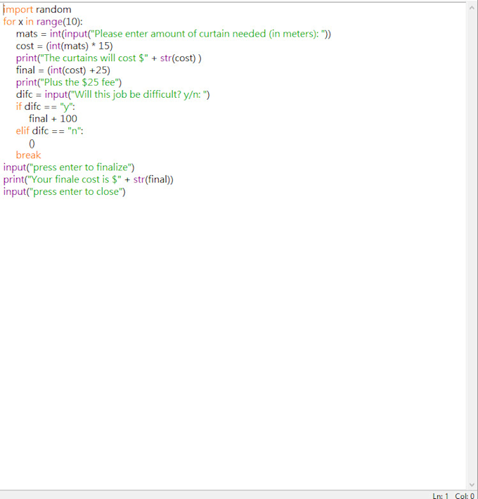 Code you a simple calculation program in python by Felixcreates | Fiverr