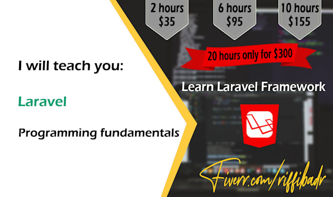 teach you laravel framework step by step with real projects