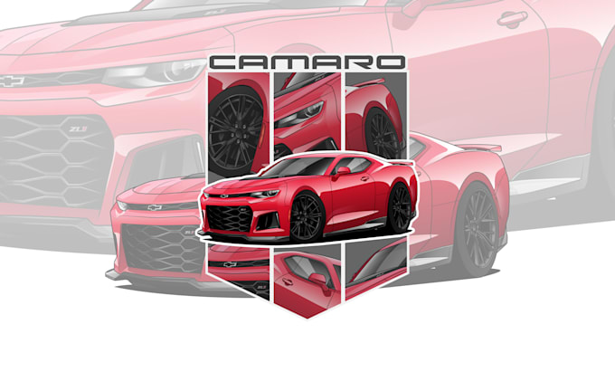 draw your car as a cartoon for tshirt or print