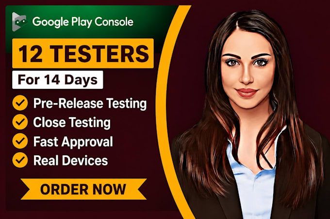 provide 12 testers for google play closed testing for 14 days 12 app tester