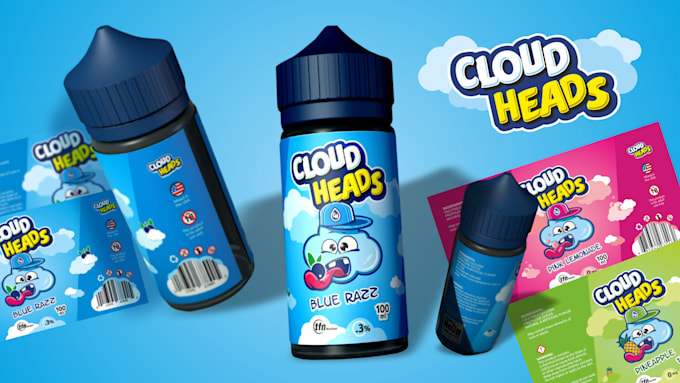 design label  packaging for e liquid and vape products