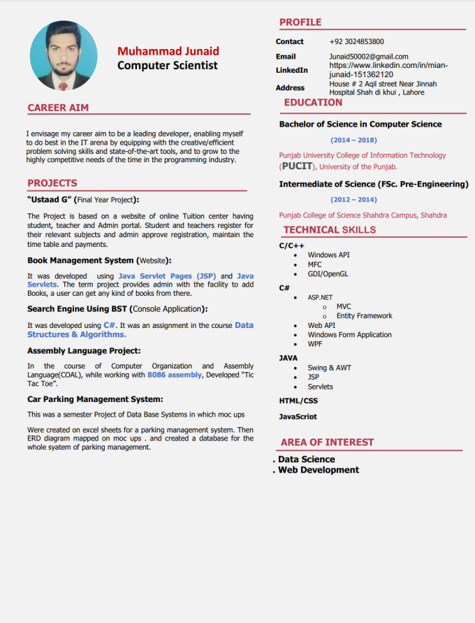 Write Your Resume Cv Cover Letter By Muhammadj502