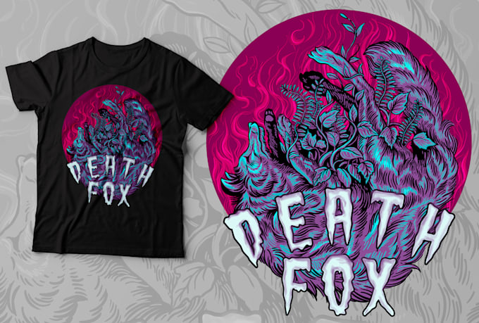 create custom illustration t shirt design with hand drawn