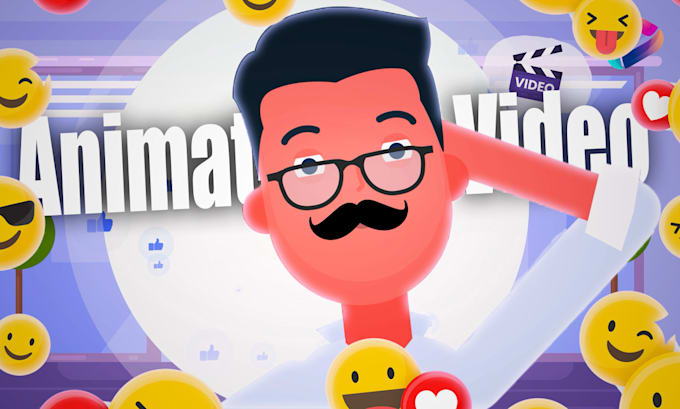 create 2d video animation for your service or brand