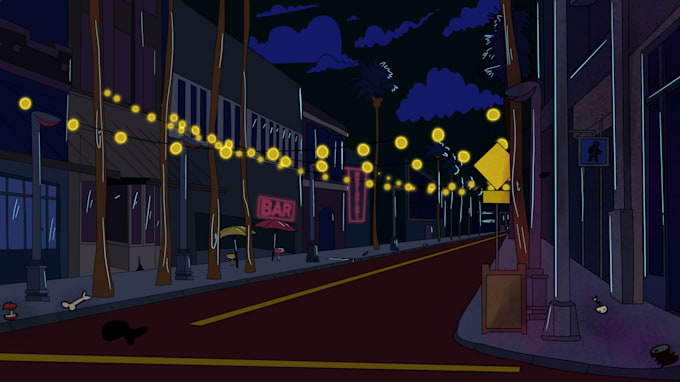 make a professionally made background cartoon illustration