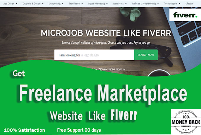 build freelance microjob marketplace website like fiverr