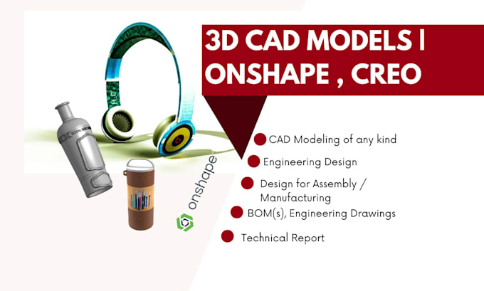 make 3d cad models in onshape and creo