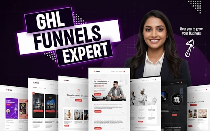 be your gohighlevel expert , ghl website, ghl landing page, ghl expert designer