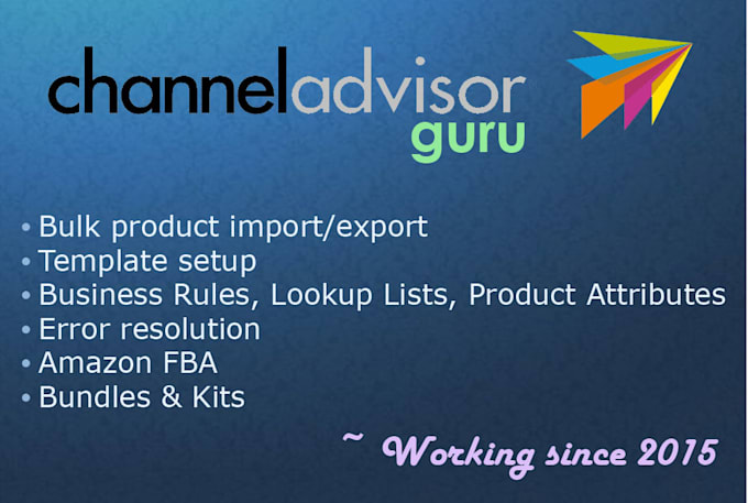 setup rithum channeladvisor, integrate and error resolution