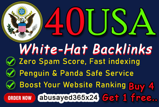 do 40 high da pr USA backlinks, safe seo link building