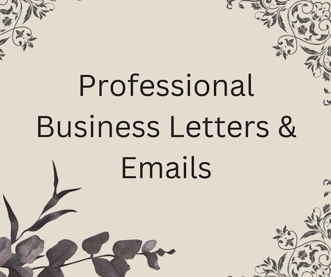 write business letters and professional emails