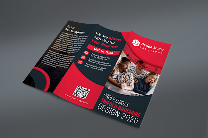 design a professional trifold or bifold brochure