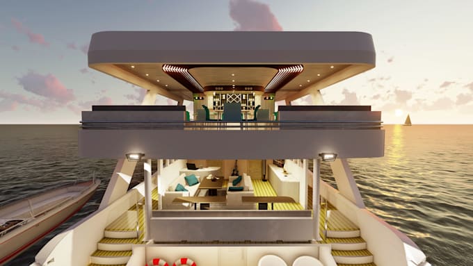 do realistic interior design and 3d render