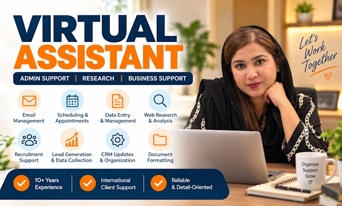 be your reliable virtual assistant for admin support and research