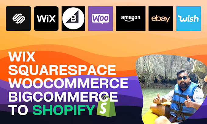 migrate a squarespace, wix, woo, bigcommerce to shopify store