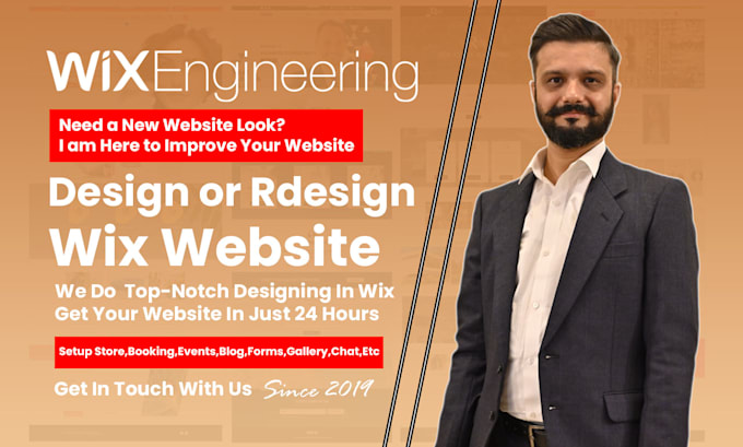 design and redesign professional wix website