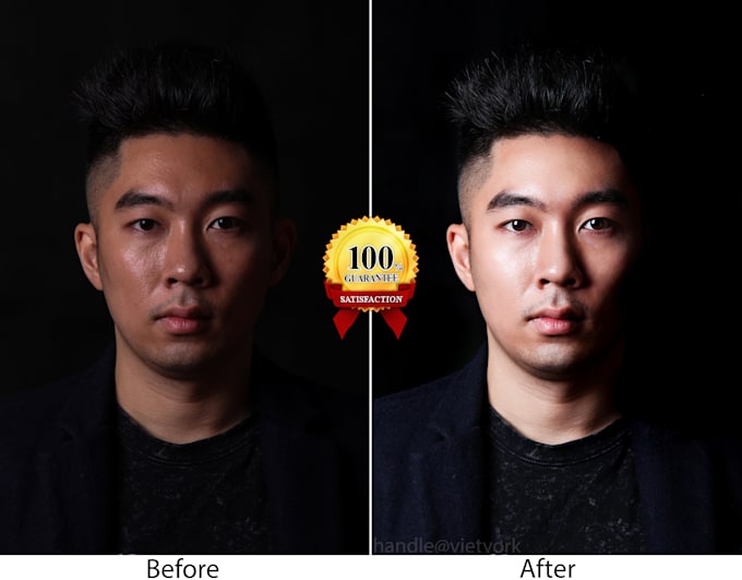 do professional portrait, headshot retouching